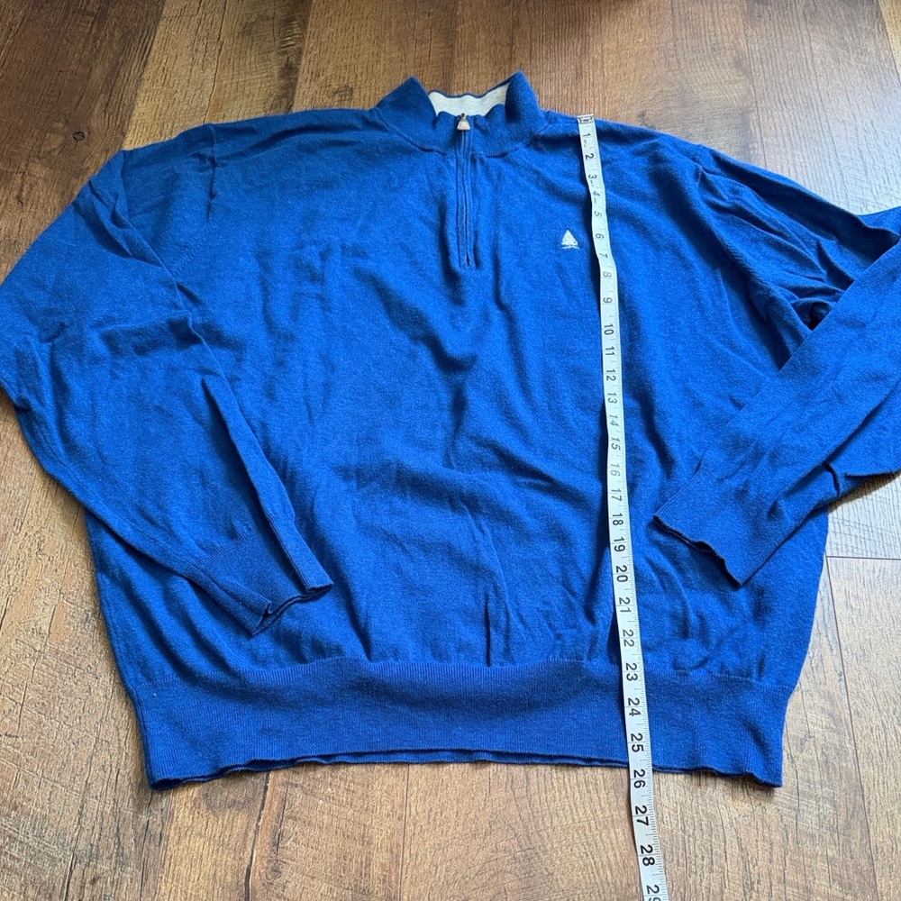 Peter Millar Men's Zip Up Sweater in Rich Blue